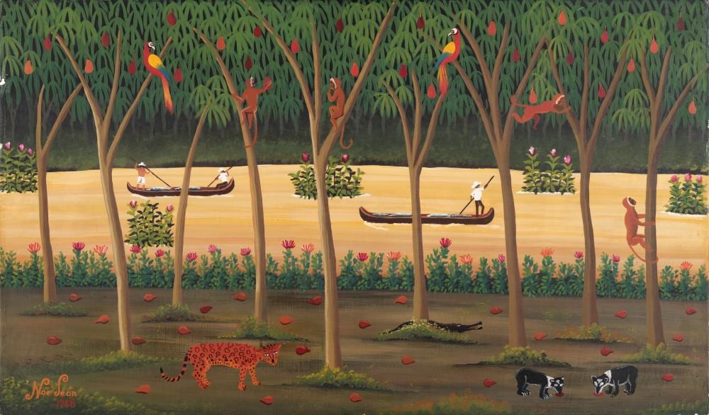 Noe Leon (1907-1978) S/T, 1968 Óleo sobre madera Medidas: 50 x 86 cm comparable sale