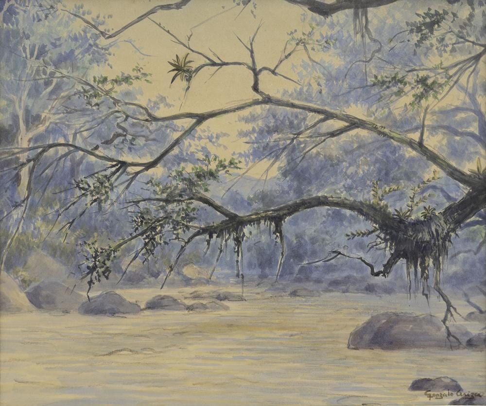 Gonzalo Ariza (1912-1995) S/T, sf. Óleo sobre lienzo Medidas: 40 x 48 cm comparable sale