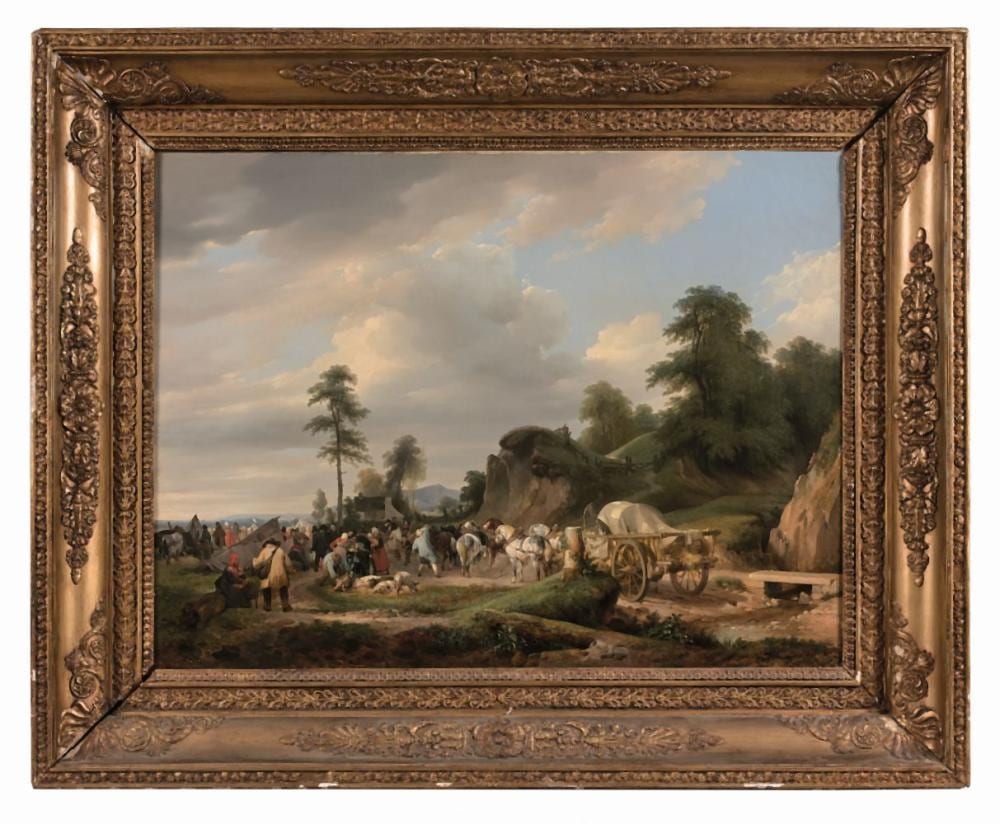 Xavier Leprince comparable auction result: auguste xavier leprince paris 1799 nice 1826 la noce de village le ma