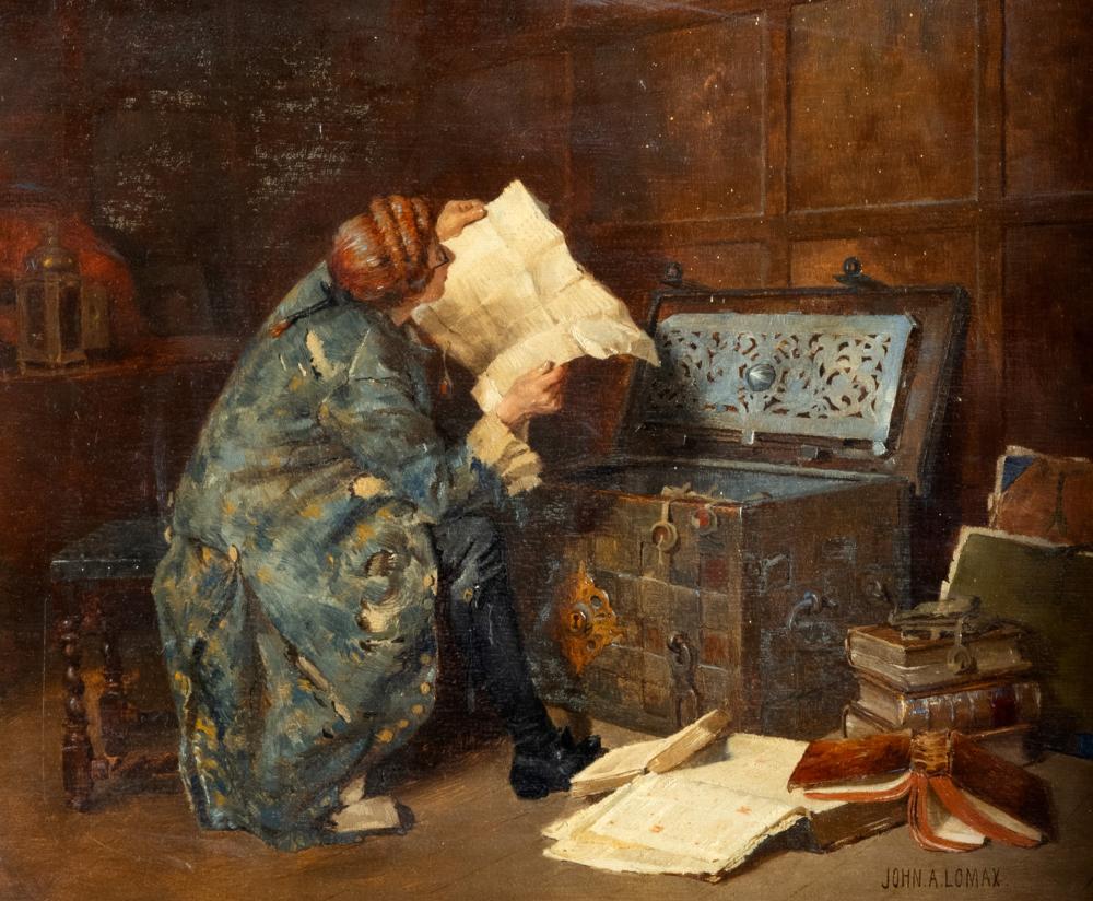 john arthur lomax 1857 1923 interior scene with man reading · Finarte · 2021-11-17 John Arthur Lomax comparable auction result: john arthur lomax 1857 1923 interior scene with man reading