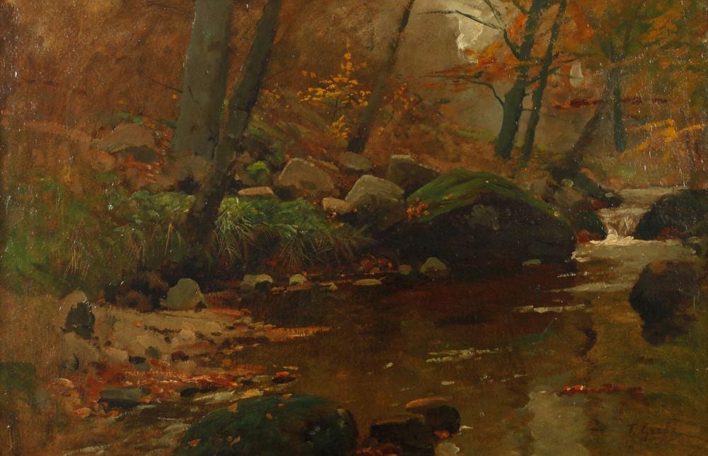 Fritz Grebe comparable auction result: friedrich grebe am waldbach
