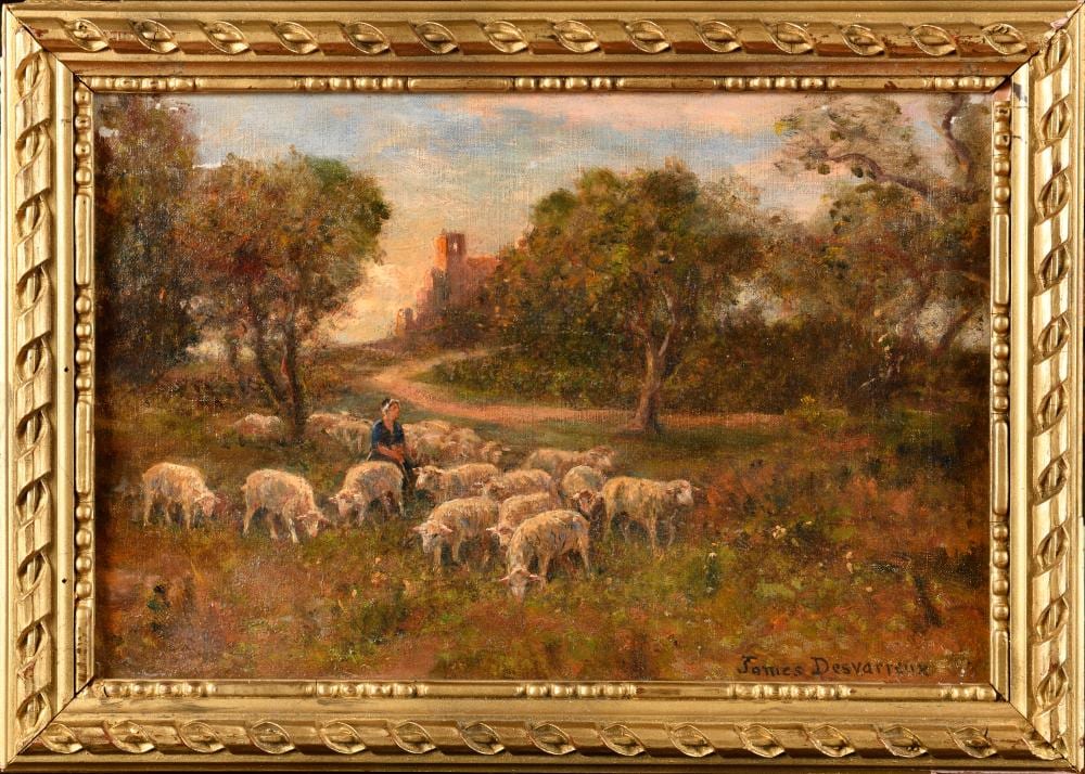Raymond Desvarreux comparable auction result: raymond desvarreux 1876 1961 berg re et ses moutons huile sur toile sign
