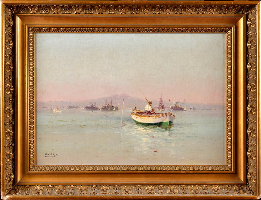 Louis Nattero comparable auction result: louis nattero 1870 1915 p cheur en barque huile sur toile sign en bas