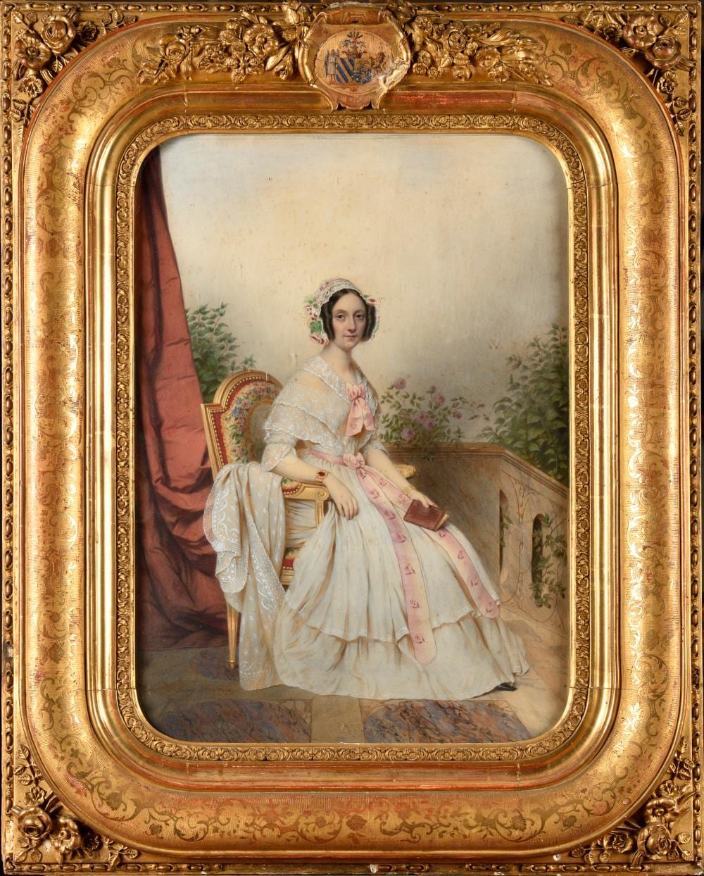 Eugène Devéria comparable auction result: eug ne dev ria 1808 1865 portrait de jeune femme aquarelle sign en bas