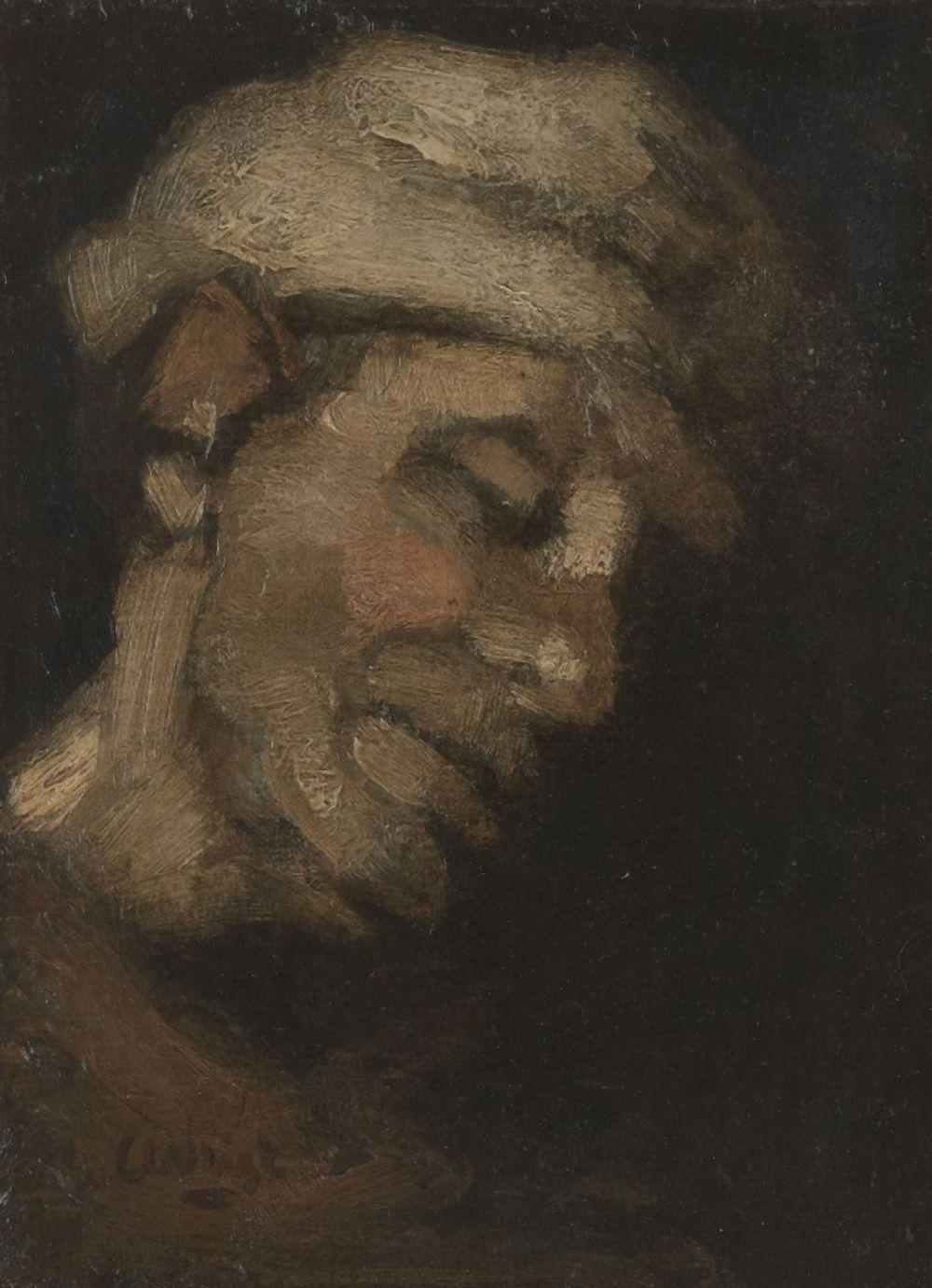 Leendert van der Vlist comparable auction result: leendert van der vlist dutch 1894 1962 head study of a man wearing a cloth cap oil on canvas