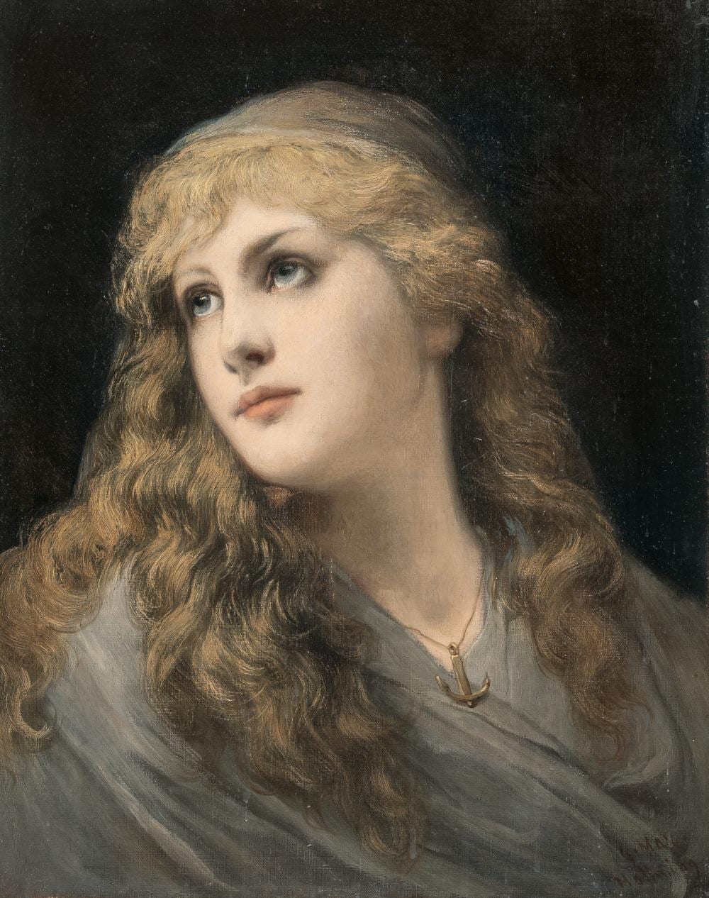 Gabriel von Max – „Hoffnung“ (“Hoffnung“ (Hope)) sold by Karl & Faber, lot 71 — auction record photograph
