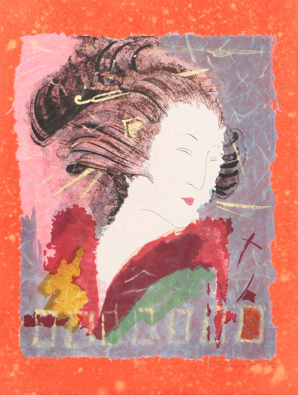 Orlando Agudelo-Botero comparable auction result: orlando agudelo botero columbian b 1946 muse of self expression lithograph paper 30 x 22 1 2in 76 x 57cm