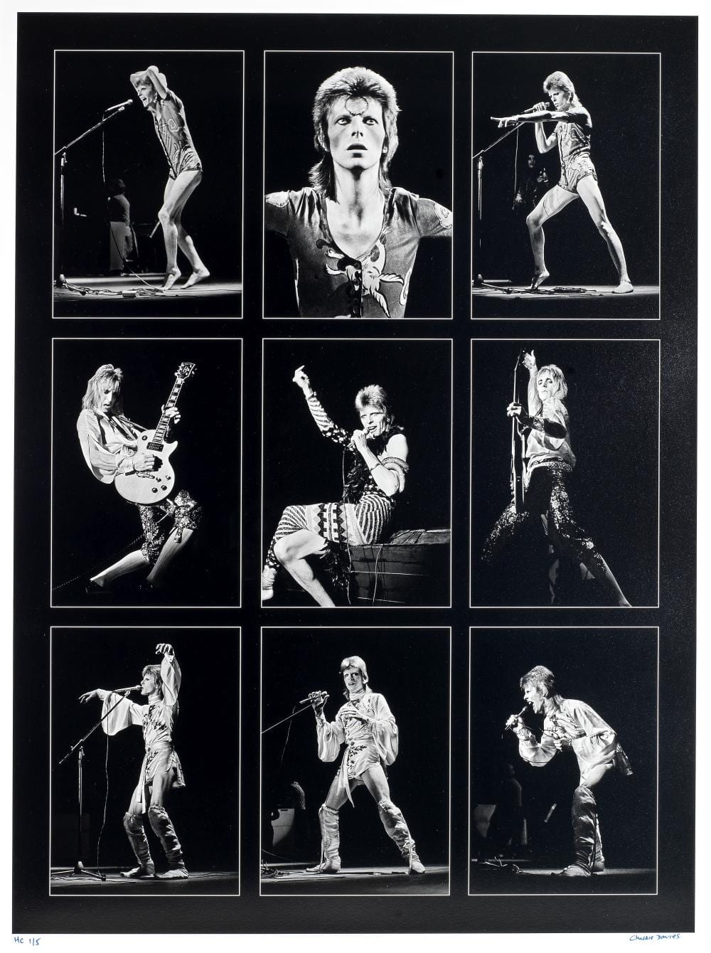 Chalkie Davies comparable auction result: chalkie davies welsh born 1955 david bowie contact sheet hammersmith 1973 printed later