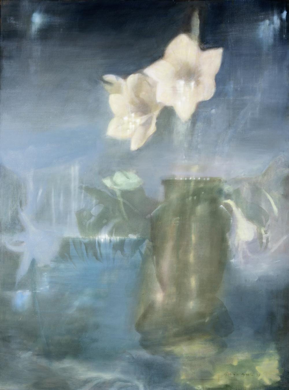 Marina Karella comparable auction result: marina karella greek born 1940 reflets peint en 1993 signed and dated lower right oil on canvas