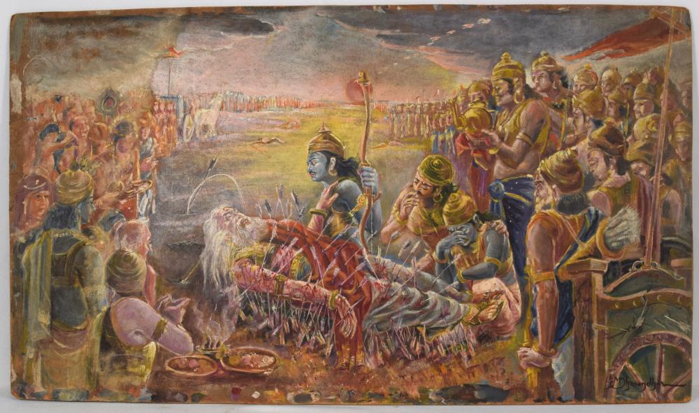 M. V. Dhurandhar comparable auction result: mahadev viswanath dhurandhar painting
