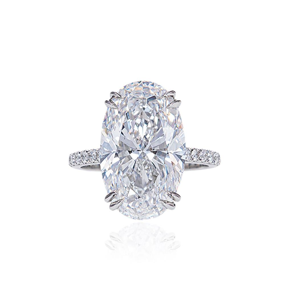 A 10.00 CARAT D COLOR, FLAWLESS, TYPE IIA DIAMOND RING, BY Cartier comparable sale