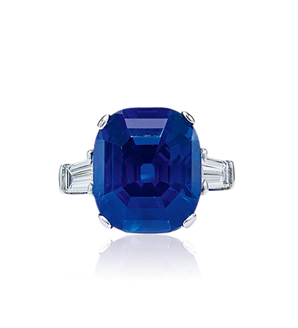 A 13.36 CARAT KASHMIR "ROYAL BLUE" SAPPHIRE AND DIAMOND RING, BY Bvlgari comparable sale