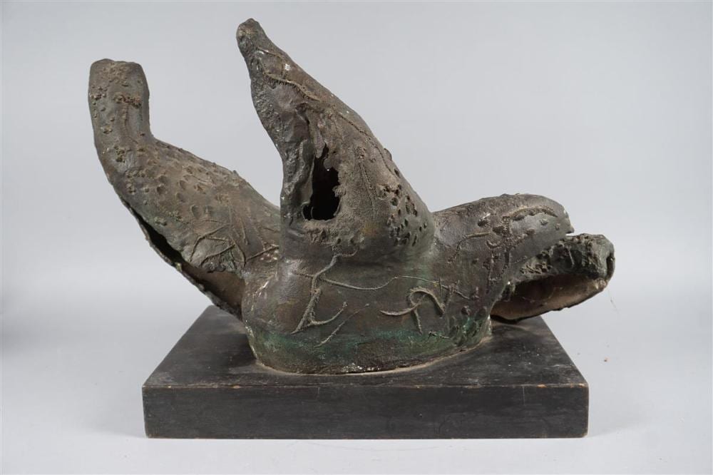 Raul Valdivieso comparable auction result: raul valdivieso chilean 1931 1993 untitled abstract bronze creature circa 1964