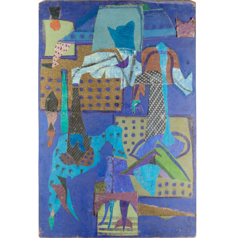Jean Varda comparable auction result: jean varda large mixed media collage on panel