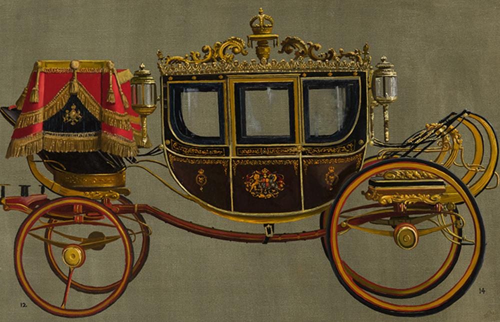 john leigh pemberton the state coach study i · The Sporting Art Auction · 2021-11-21 John Leigh-Pemberton comparable auction result: john leigh pemberton the state coach study i