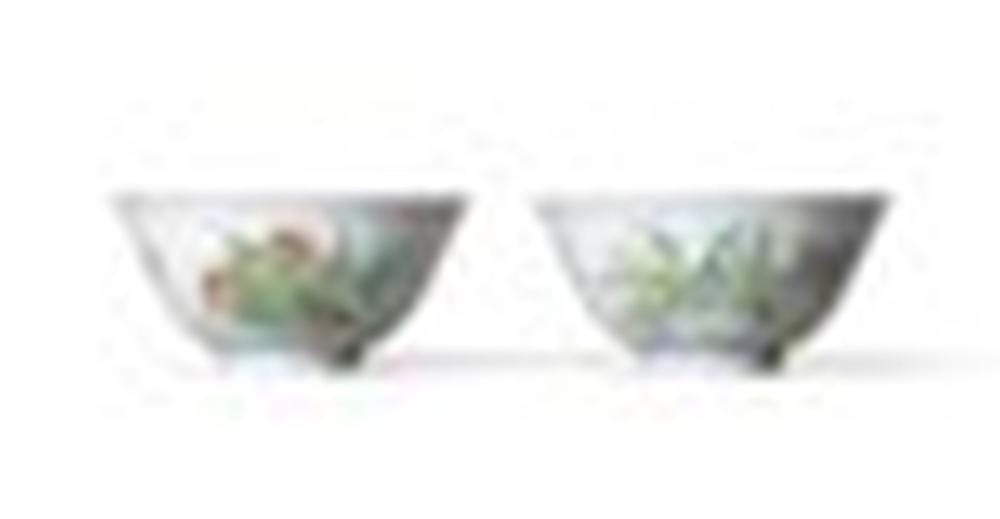 A Fine Pair Of Doucai ‘SANDUO’ WINE CUPS YONGZHENG SIX-CHARACTER MARKS IN U comparable sale