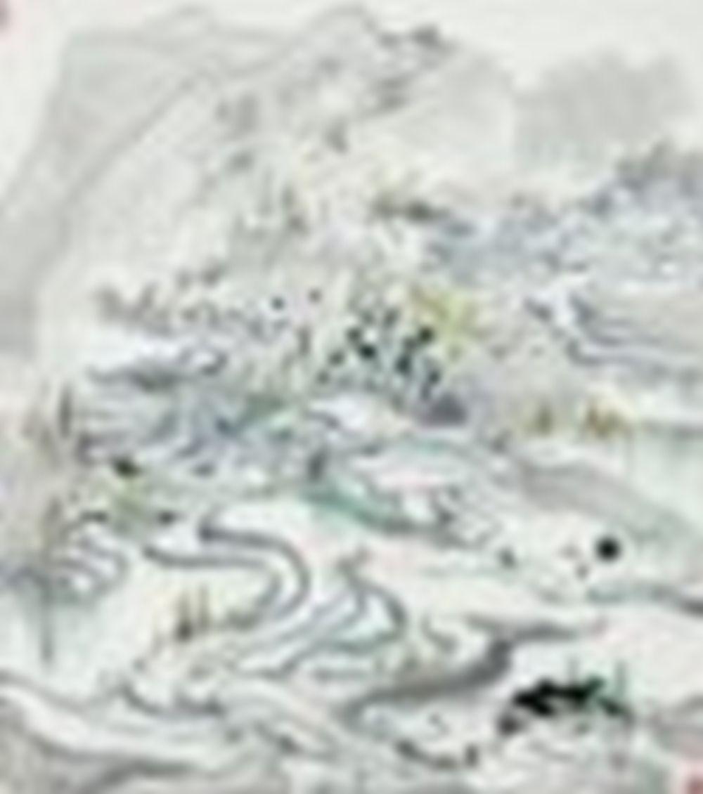 Wu Guanzhong (1919-2010) Rice Paddies Scroll, mounted and framed, ink and c comparable sale