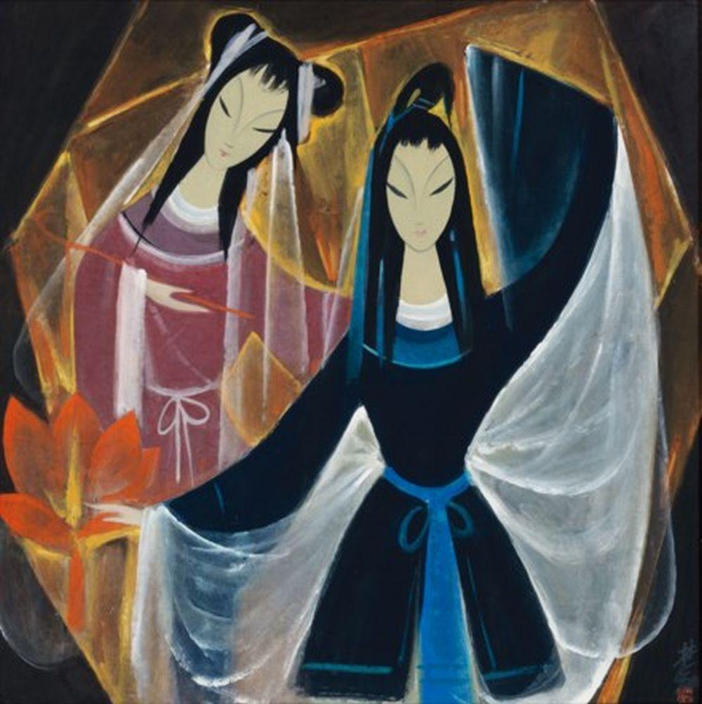 Lin Fengmian (1900-1991) Opera Figures from The Magic Lotus Lantern Scroll, comparable sale