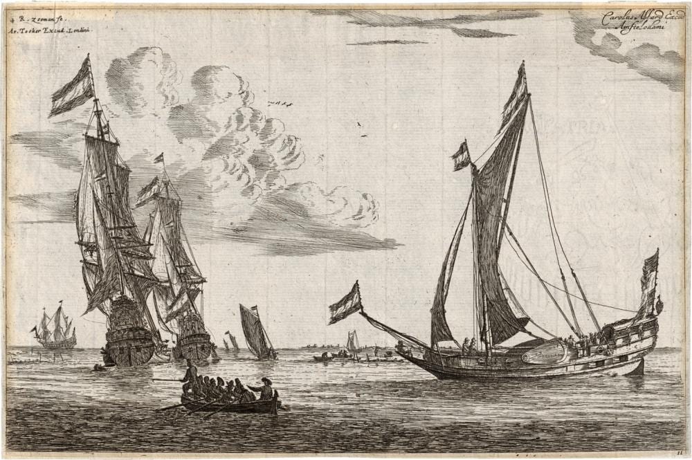 Reinier Zeeman comparable auction result: zeeman reinier zwei men of war und eine yacht