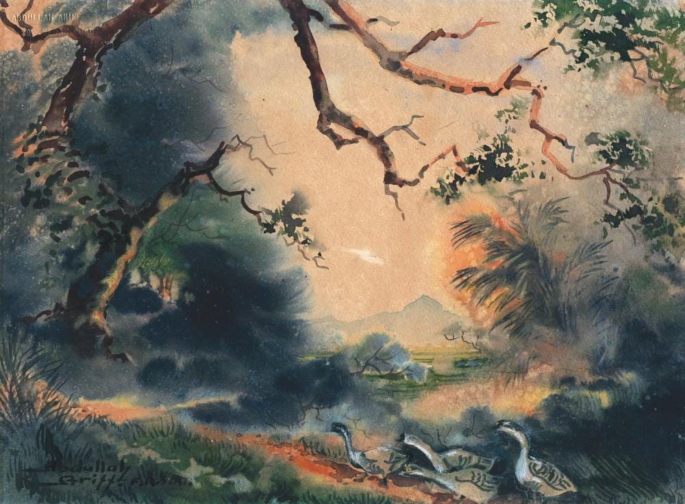 abdullah ariff b penang 1904 d 1960 malayan rural scene · Henry Butcher Art Auctioneers · 2021-12-05 Abdullah Ariff comparable auction result: abdullah ariff b penang 1904 d 1960 malayan rural scene