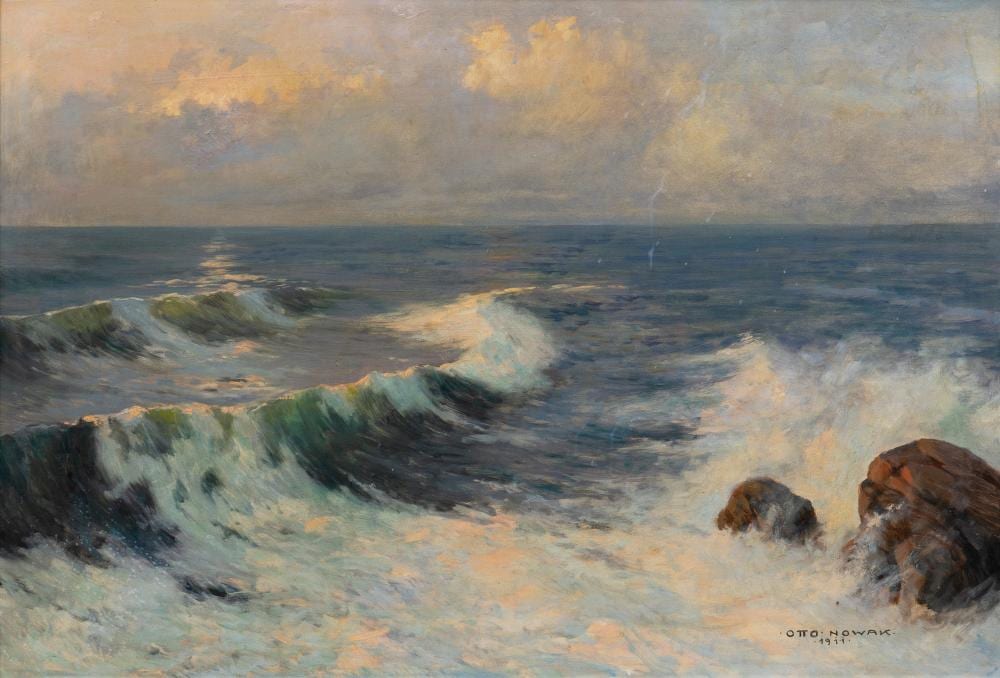 Otto Robert Nowak comparable auction result: otto nowak wien 1874 senftenberg 1945 the wave