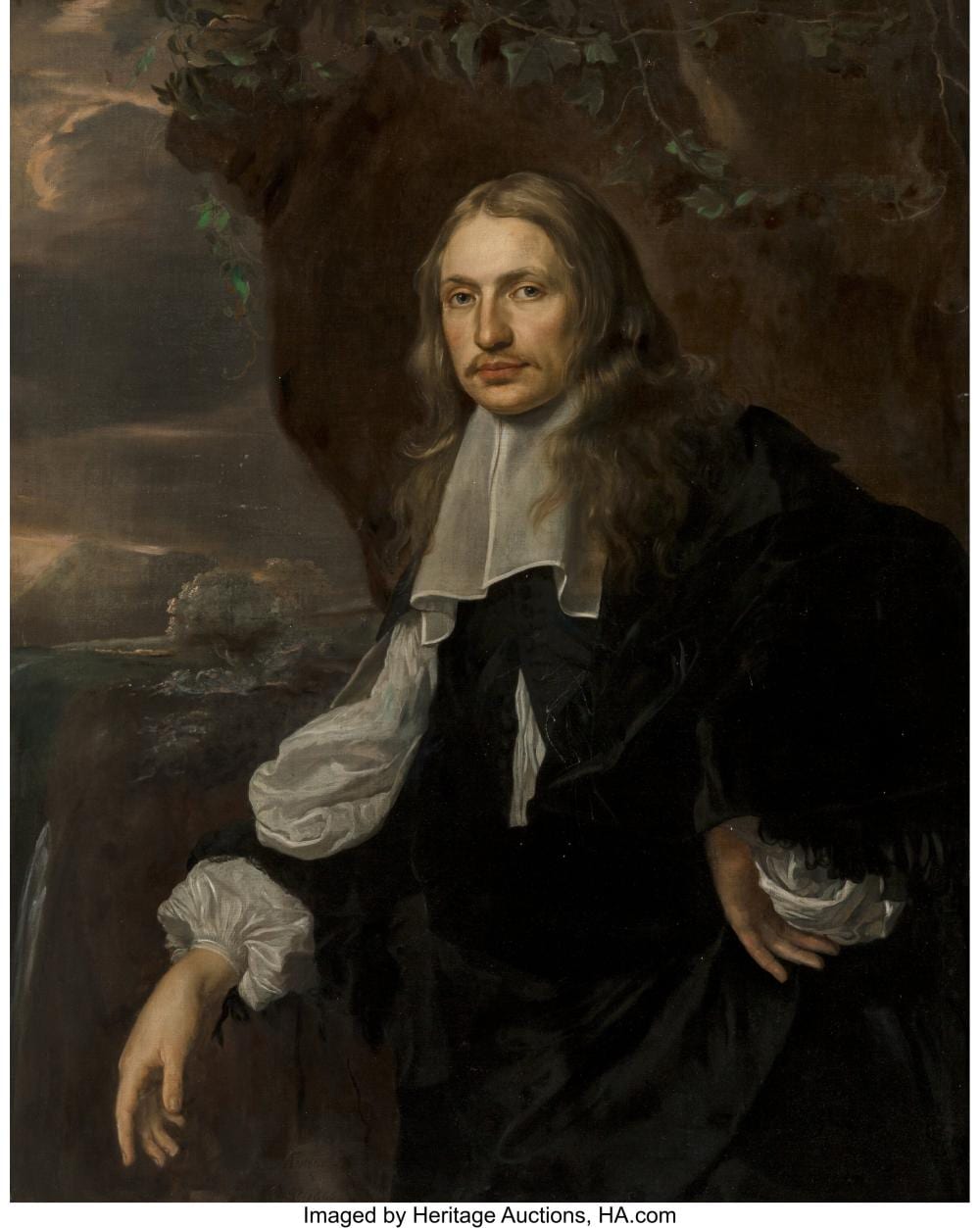 Jan Mijtens comparable auction result: jan mytens dutch 1604 1670 portrait of a gentleman standing before a cliff t