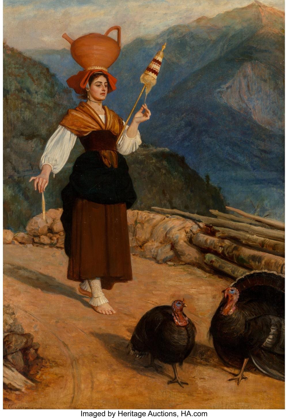 philip hermogenes calderon british 1833 1898 the water carrier 1866 oil on c · Heritage Auctions · 2021-12-03 Philip Hermogenes Calderon comparable auction result: philip hermogenes calderon british 1833 1898 the water carrier 1866 oil on c