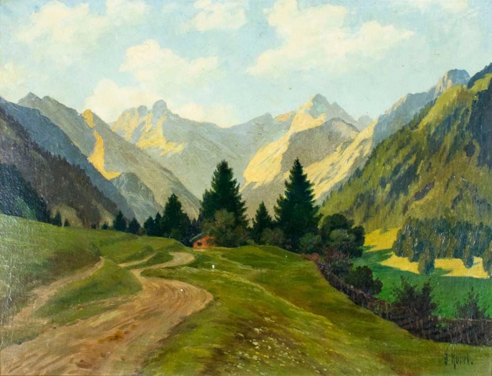 Otto Kubel comparable auction result: otto kubel german 1868 1951 oil painting antique