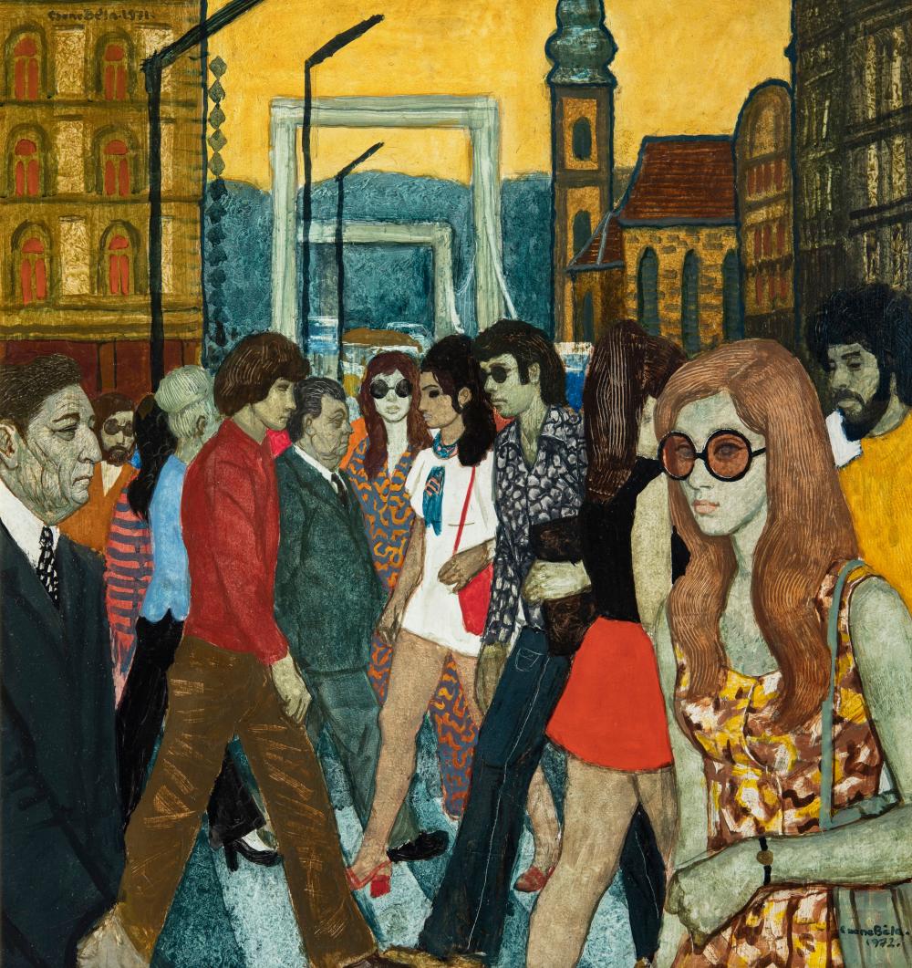 Czene Béla (1911-1999): Erzsébet Bridge, Budapest, 1971-72 comparable sale