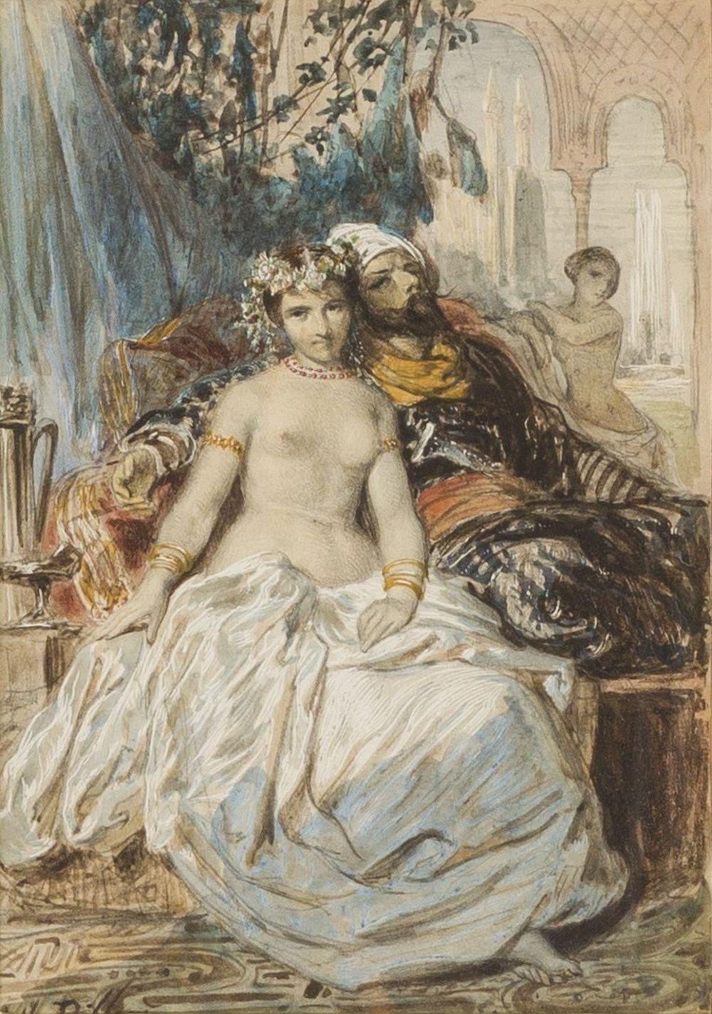 Adolphe-Alexandre Dillens comparable auction result: adolphe alexandre dillens ghent 1821 1877 brussels haremscene