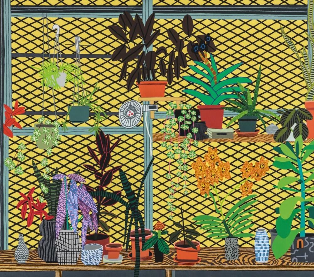 Jonas Wood (B. 1977) Yellow Still Life with Grating oil and acrylic on canv comparable sale