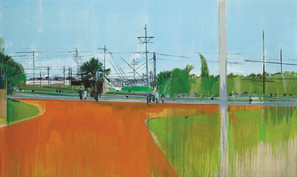 Hurvin Anderson (B. 1965) Road (Western Maine) oil on canvas 162 x 269.7 cm comparable sale