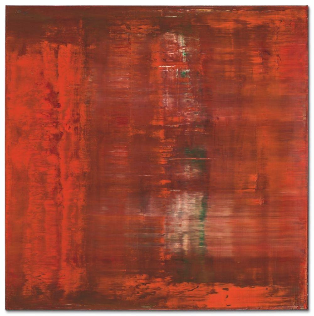 Gerhard Richter (B. 1932) Abstraktes Bild 747-1 oil on canvas 200 x 200 cm. comparable sale