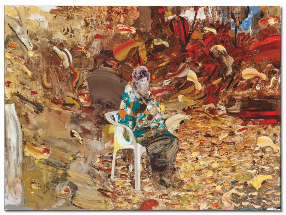 Adrian Ghenie (B. 1977) Charles Darwin at the Age of 75 oil on canvas 200 x comparable sale
