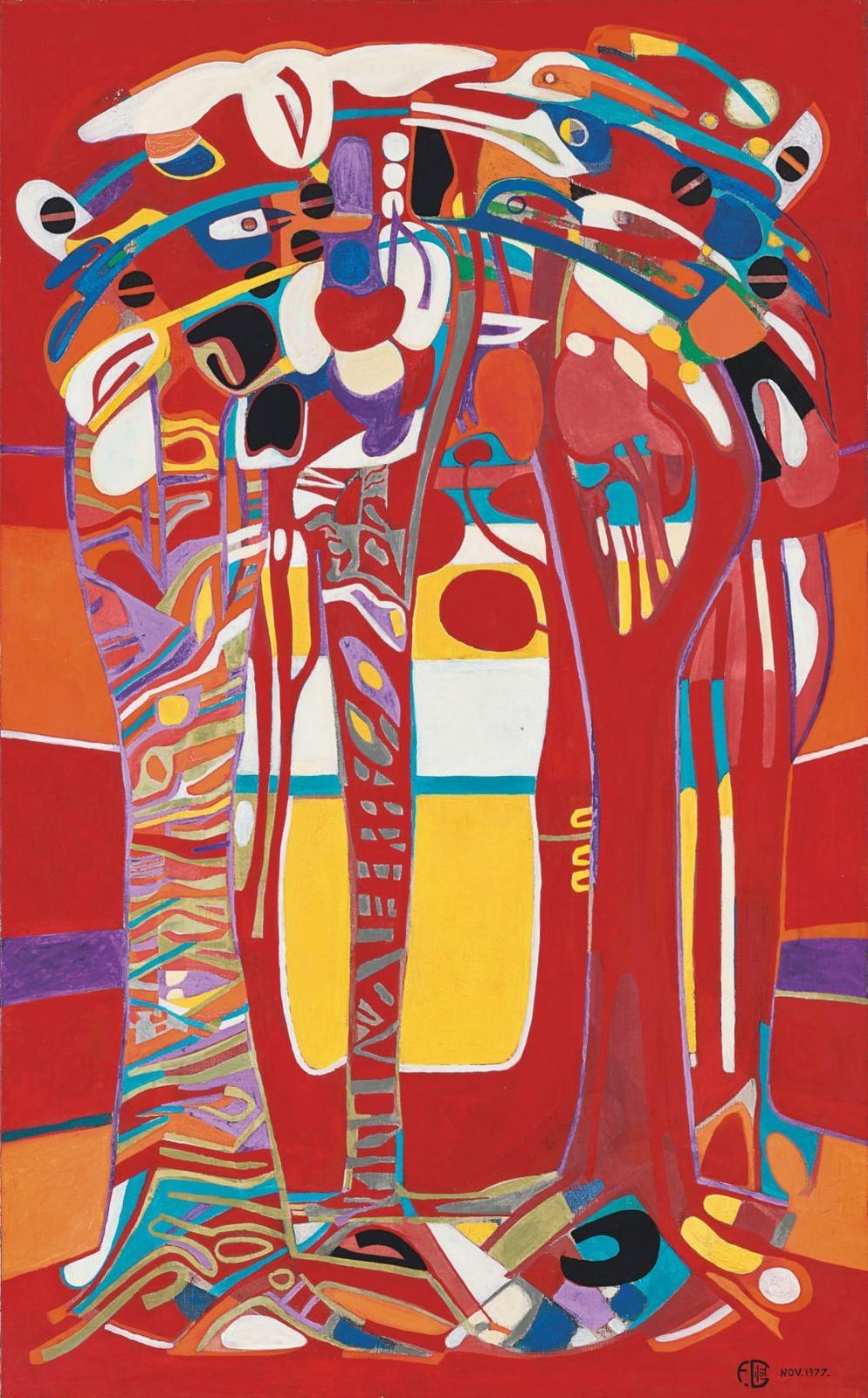 Francoise Gilot (B. 1921) Living Forest oil on canvas 130 x 80.7 cm. (51 1/ comparable sale