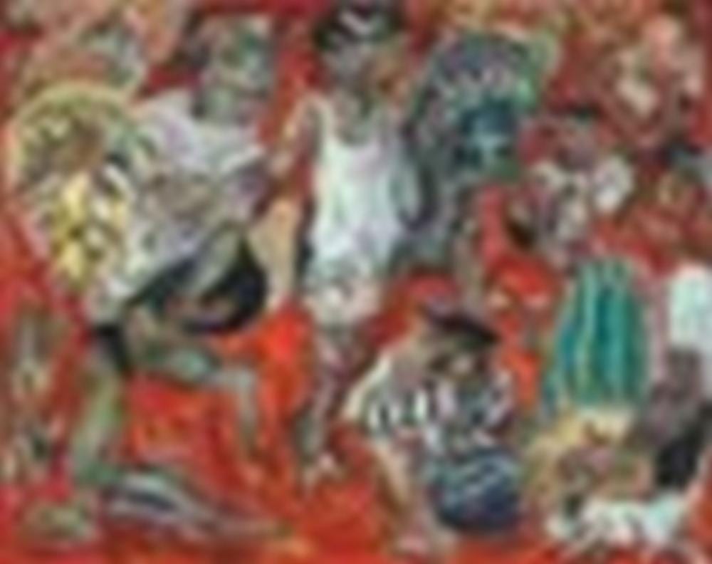 Sudjana Kerton comparable auction result: sudjana kerton 1922 1994 kuda lumping flat horse trance dance oil on ca