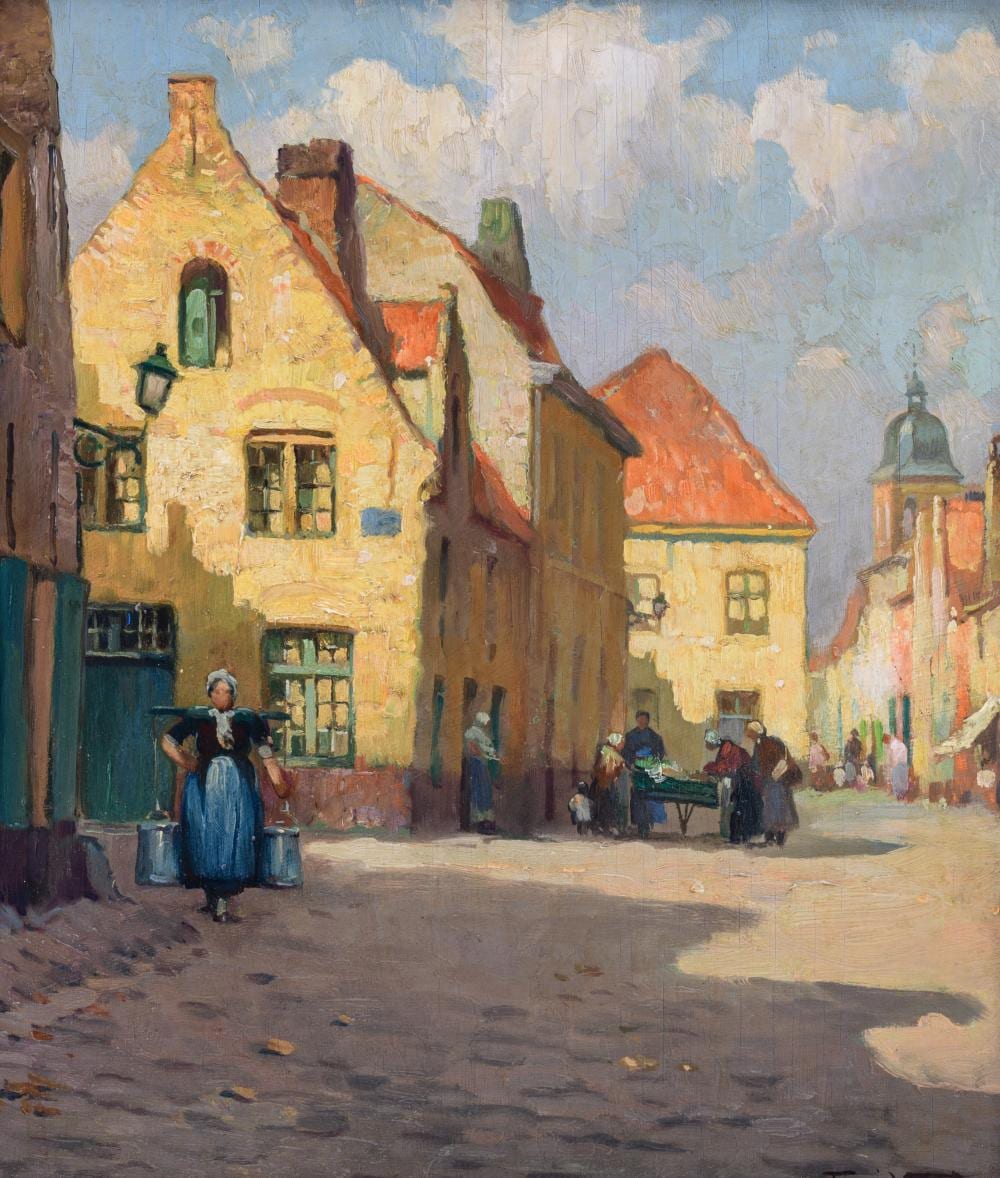 Florimond van Acker comparable auction result: florimond van acker 1858 1940 38 5 x 44 5 cm