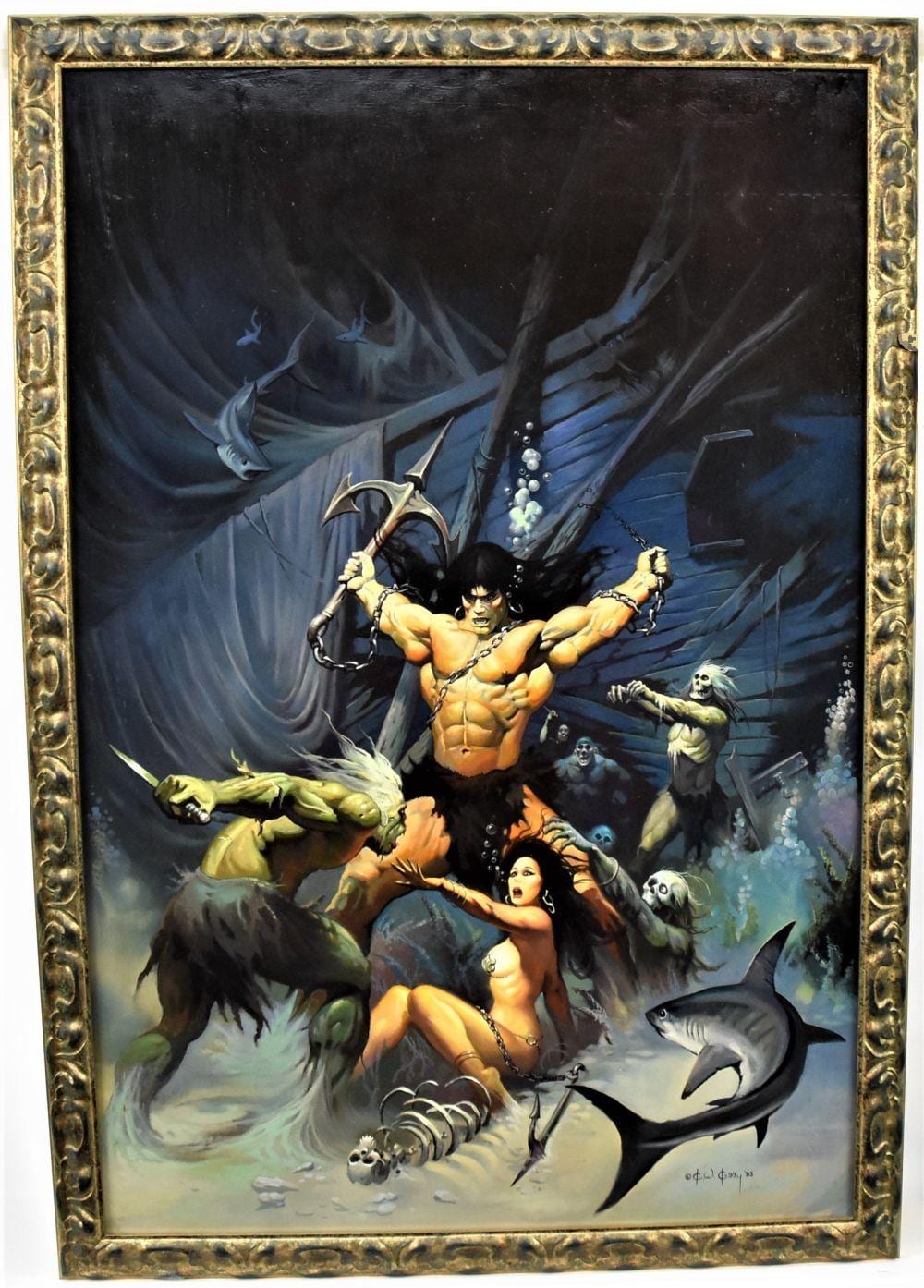 Ken Kelly comparable auction result: conan cover art by ken kelly