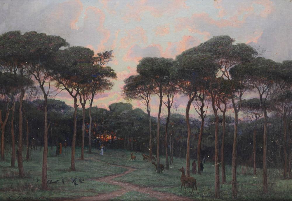 Édouard Jeanmaire comparable auction result: douard jeanmaire 1847 1916 apollon charme les animaux par la lyre huile sur toile maroufl e sur panneau