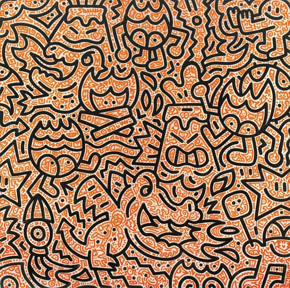塗鴉先生 Mr Doodle (British, b. 1994) comparable sale