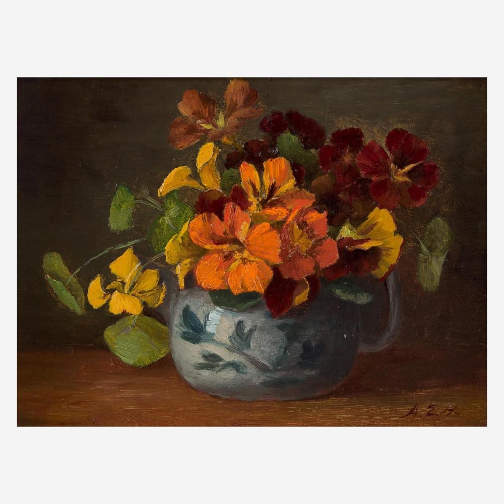 anna eliza hardy american 1839 1934 maine nasturtiums · Freeman's | Hindman · 2021-12-07 Anna Eliza Hardy comparable auction result: anna eliza hardy american 1839 1934 maine nasturtiums