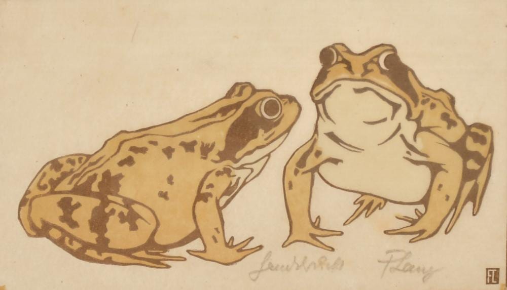 Fritz (1877) Lang comparable auction result: fritz lang 1877 1961 german a colour woodcut of frogs signed and inscribed in pencil 4 x 6 5