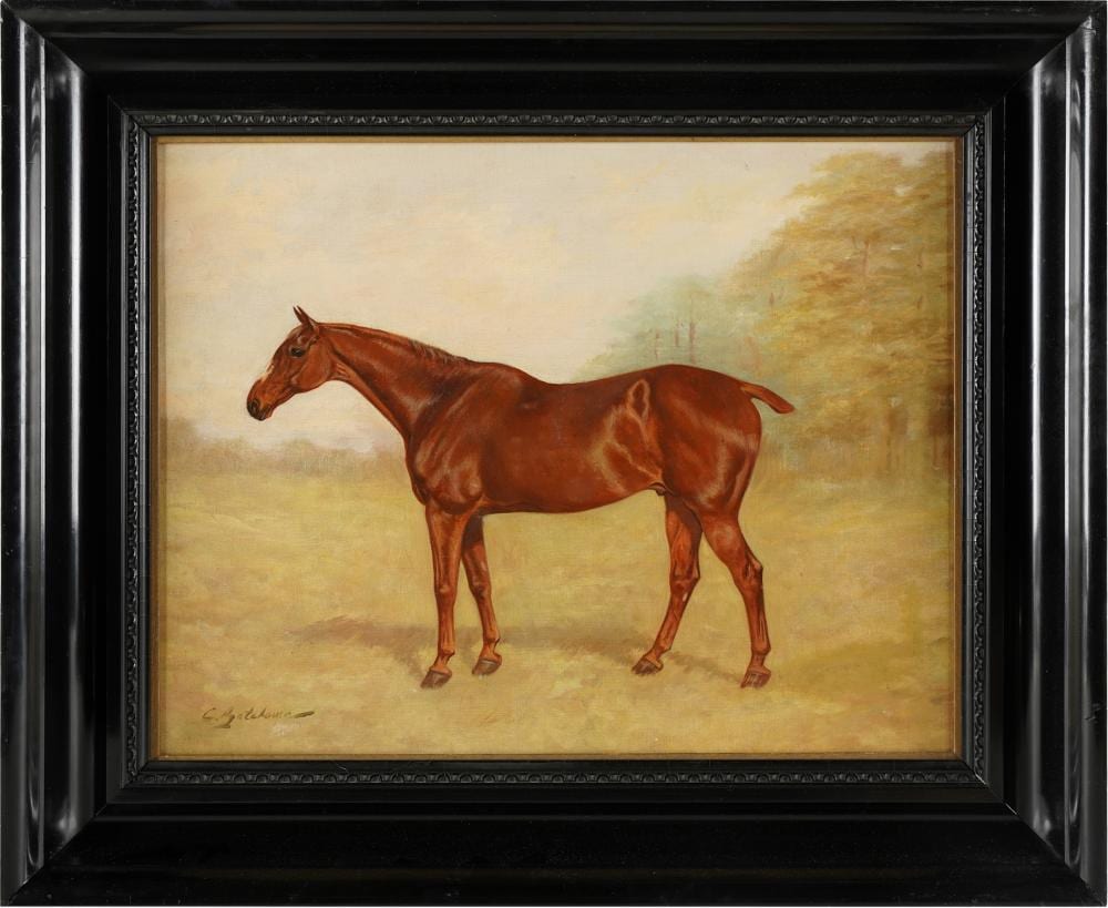 Charles E. Gatehouse comparable auction result: charles e gatehouse 1866 1952 horse in field
