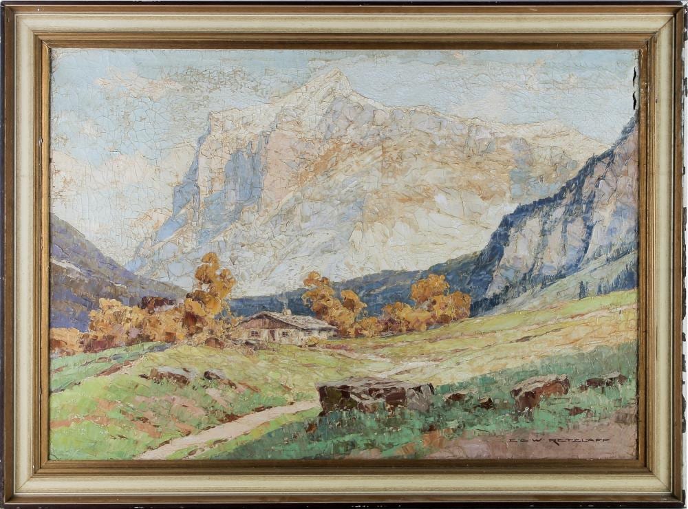 Ernst Carl Walter Retzlaff comparable auction result: ernst carl walter retzlaff 1898 1976 mountain landscape