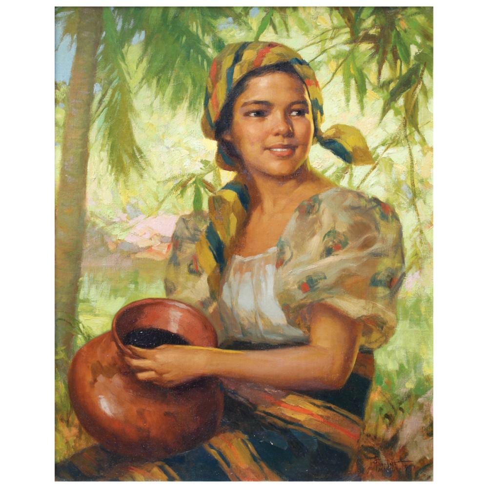Fernando Amorsolo (1892 - 1972) Dalagang Bukid (Girl with Banga) comparable sale