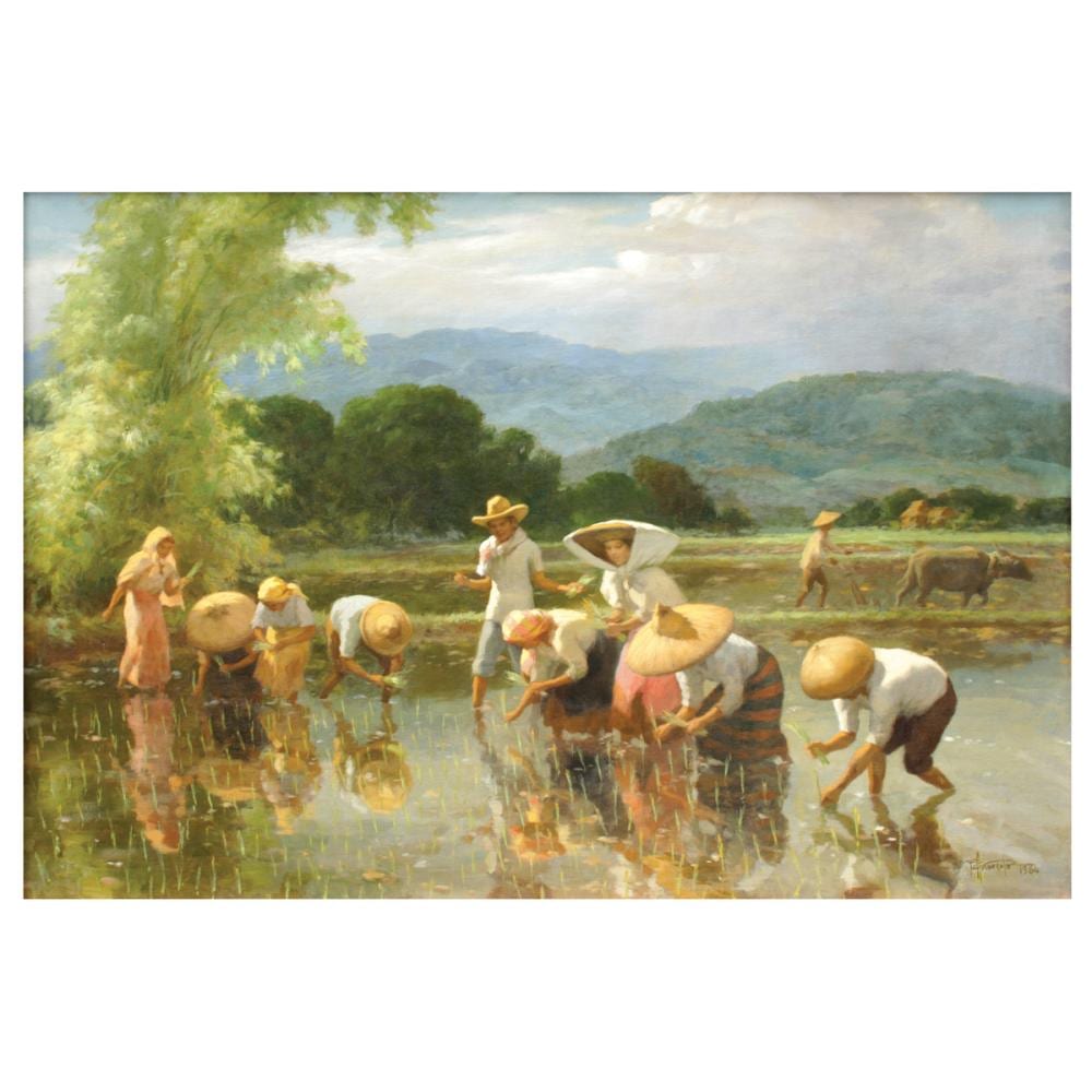 Fernando Amorsolo (1892 - 1972) Planting Rice comparable sale
