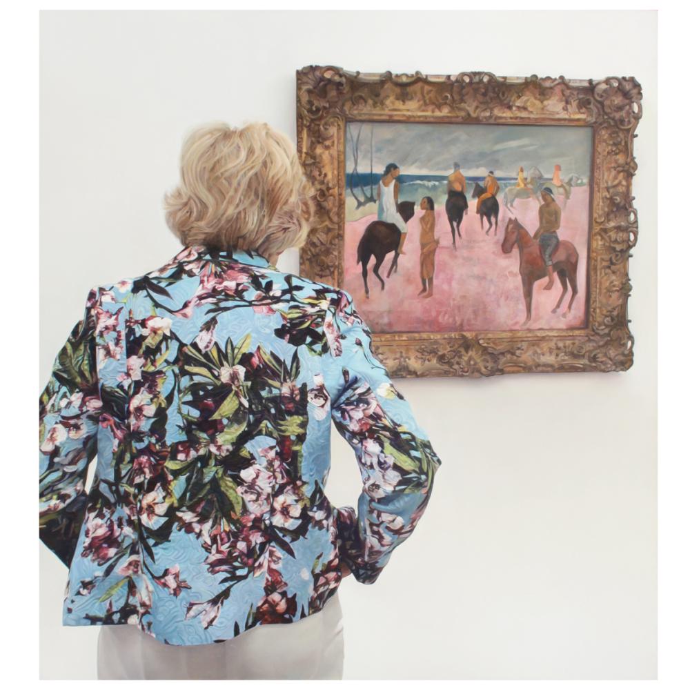Annie Cabigting (b. 1971) Riders On A Beach, A Passing Grey Garden At Fundacion Bayeler comparable sale