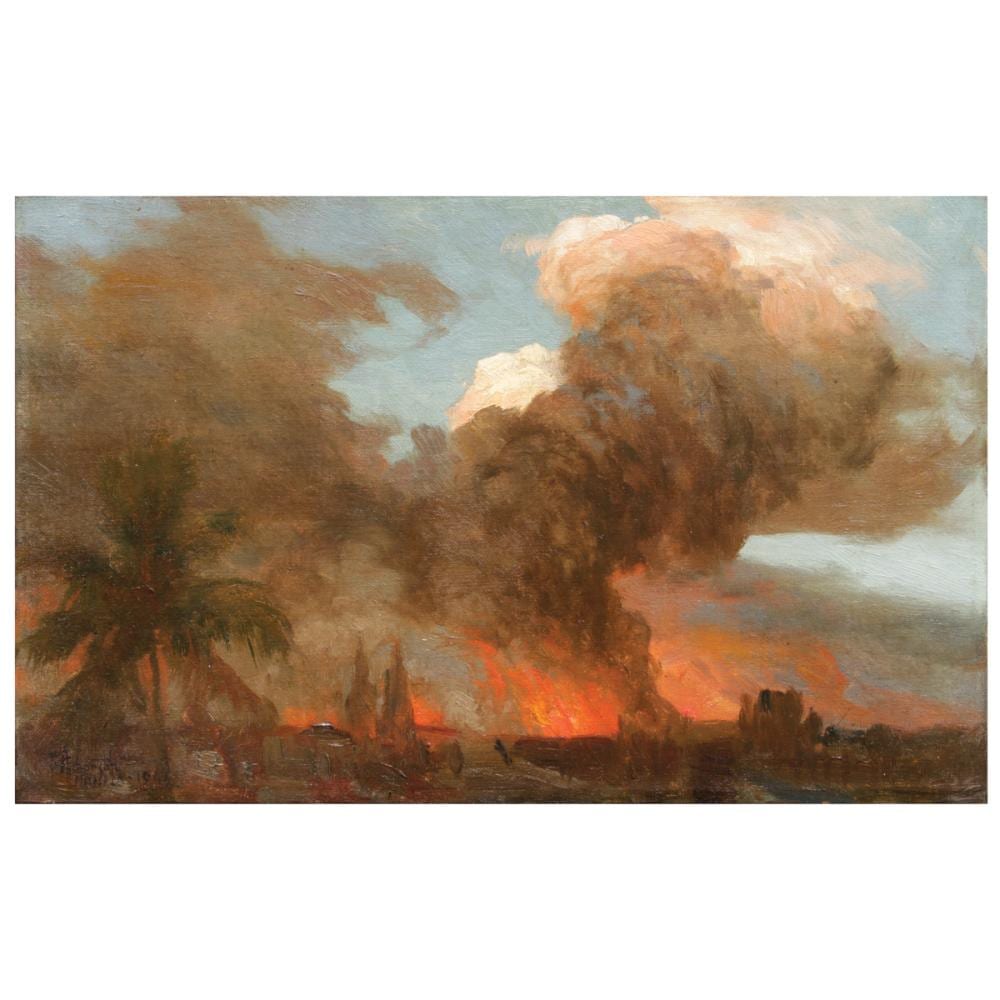 Fernando Amorsolo (1892 - 1972) Burning of Manila comparable sale