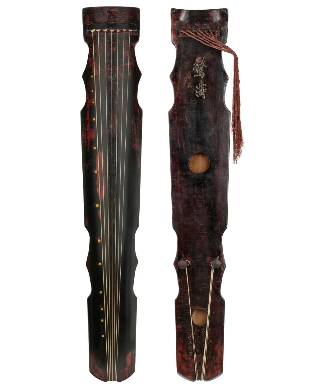A very important lacquered Fengshi-style 'Jingtao' qin 10th century or earlier (3) comparable sale