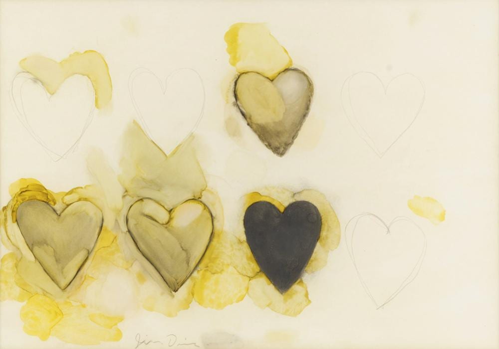 Jim DINE (Né en 1935) - ROME HEARTS, 1968 sold by Cornette de Saint-Cyr, lot 108 — auction record photograph